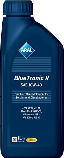 15F077 Aral BlueTronic II 10W-40, 1л моторное масло 15F077 фото