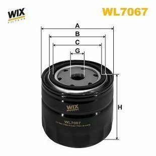 WL7067 WIX Filters Оливний фільтр WL7067 фото