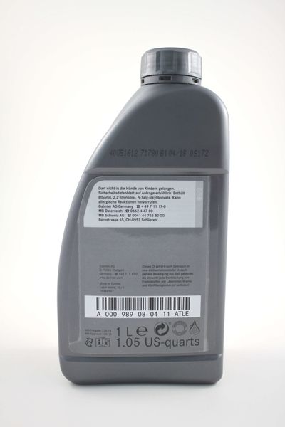 A 000 989 92 02 11 AIFE Mercedes Genuine Engine Oil 5W-40, 1л моторна олива A 000 989 92 02 11 AIFE фото