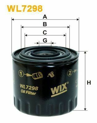 WL7298 WIX Filters Оливний фільтр WL7298 фото