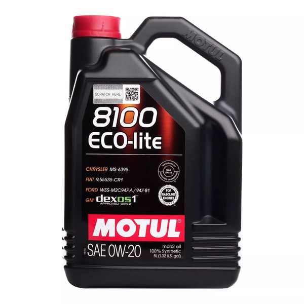 841151 Motul 8100 Eco-lite 0W-20 5л моторное масло 841151 фото